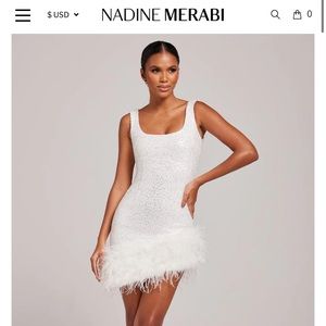 Nadine Merabi Evie white dress.